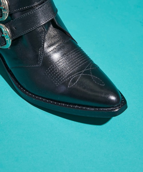 TOGA PULLA(トーガ プルラ)の「【TOGA PULLA(トーガプルラ)】フォーメタルカウボーイブーツ/4 metal cowboy/AJ006(ブーツ・レディース・ブラック・SMALL/MEDIUM/LARGE/X-LARGE)」の9枚目の写真