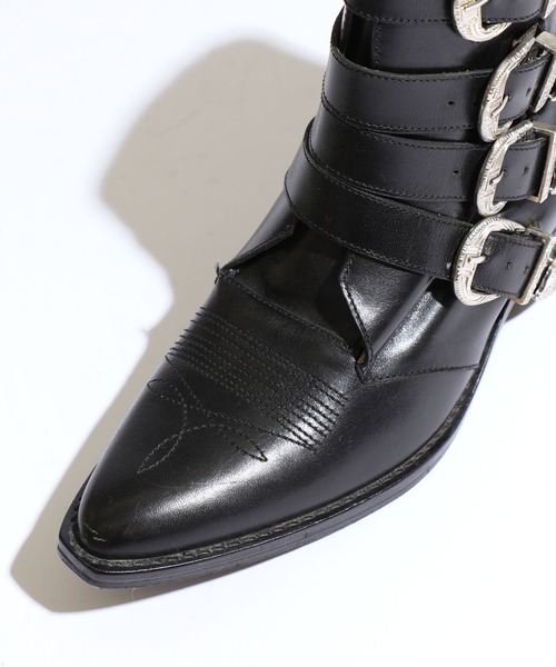 TOGA PULLA(トーガ プルラ)の「【TOGA PULLA(トーガプルラ)】フォーメタルカウボーイブーツ/4 metal cowboy/AJ006(ブーツ・レディース・ブラック・SMALL/MEDIUM/LARGE/X-LARGE)」の14枚目の写真