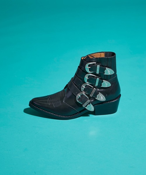 TOGA PULLA(トーガ プルラ)の「【TOGA PULLA(トーガプルラ)】フォーメタルカウボーイブーツ/4 metal cowboy/AJ006(ブーツ・レディース・ブラック・SMALL/MEDIUM/LARGE/X-LARGE)」の5枚目の写真