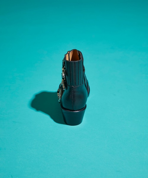 TOGA PULLA(トーガ プルラ)の「【TOGA PULLA(トーガプルラ)】フォーメタルカウボーイブーツ/4 metal cowboy/AJ006(ブーツ・レディース・ブラック・SMALL/MEDIUM/LARGE/X-LARGE)」の2枚目の写真