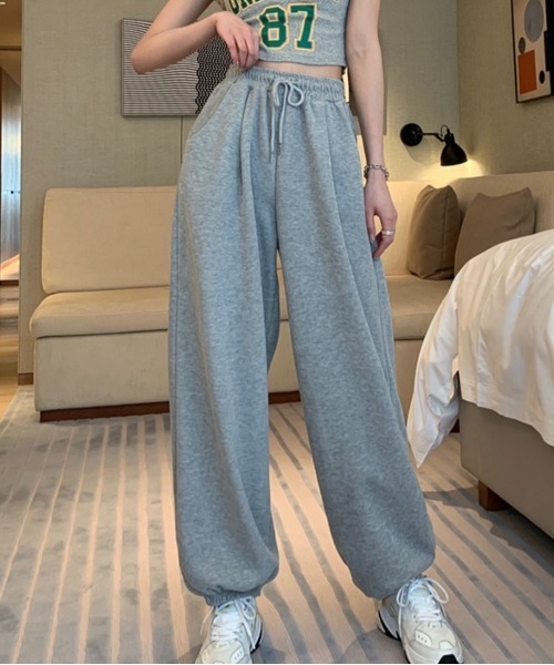 dream in the cradle（ドリームインザクレイドル）の「スウェット ・ジョガーパンツ（スウェットパンツ・レディース・グレー/ブラック・2XL/S/L/M/XL）」の2枚目の写真