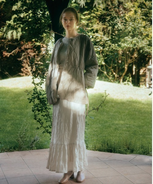 flower(フラワー)の「キルティングリボンコート(ダウンジャケット/コート・レディース・ベージュ/ブルー・FREE)」の18枚目の写真