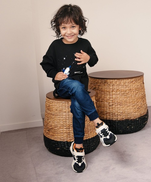 GLOBAL WORK（グローバルワーク）の「キッズ/スゴラクカットデニムリブパンツ/953706（デニムパンツ・キッズ・ブルー/ネイビー/ブラック・110cm/160cm/120cm/140cm/130cm/150cm/100cm）」の18枚目の写真