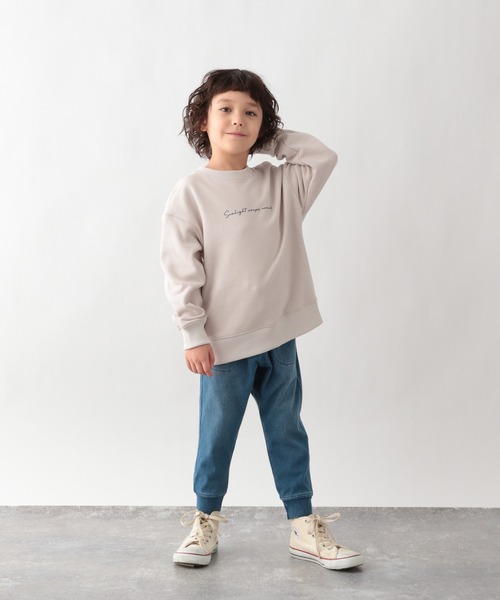 GLOBAL WORK（グローバルワーク）の「キッズ/スゴラクカットデニムリブパンツ/953706（デニムパンツ・キッズ・ブルー/ネイビー/ブラック・110cm/160cm/120cm/140cm/130cm/150cm/100cm）」の14枚目の写真