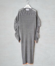 lautreamont BLEUBLANC | <lautreamont BLEUBLANC>配色シアーギャザーワンピース≪手洗い可能≫(ワンピース)