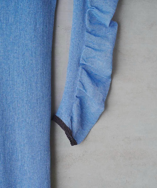 lautreamont BLEUBLANC（ロートレアモンブルーブラン）の「<lautreamont BLEUBLANC>配色シアーギャザーワンピース≪手洗い可能≫（ワンピース・レディース・グレー/カーキ/ブルー・9号）」の20枚目の写真