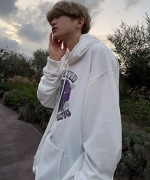 anown | ヴィンテージ加工プリント　グラフィック　ルーズパーカー【インフルエンサー よん×anown 限定コラボ】(パーカー)