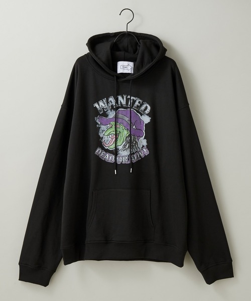 anown（アノン）の「ヴィンテージ加工プリント　グラフィック　ルーズパーカー【インフルエンサー よん×anown 限定コラボ】（パーカー・メンズ・ホワイト/ブラック・S/M/L）」の8枚目の写真