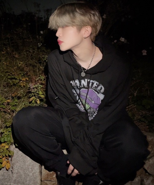 anown（アノン）の「ヴィンテージ加工プリント　グラフィック　ルーズパーカー【インフルエンサー よん×anown 限定コラボ】（パーカー・メンズ・ホワイト/ブラック・S/M/L）」の7枚目の写真