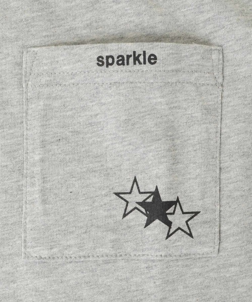 GLAZOS（グラソス）の「天竺・ドロップショルダーポケットスタープリント長袖Tシャツ（Tシャツ/カットソー・キッズ・ブラック/ライトブルー/ホワイト/グレー・130cm/140cm/160cm/170cm/150cm）」の15枚目の写真