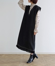 vingtrois | 【Vingtrois】深Vネックデニムワンピース(ワンピース)