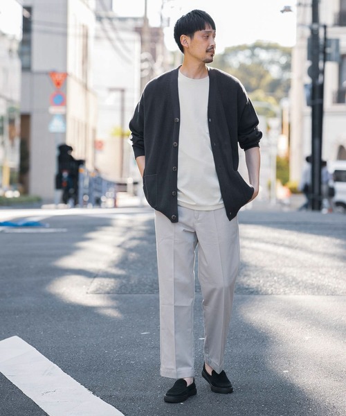 URBAN RESEARCH DOORS（アーバンリサーチドアーズ）の「ハードニットカーディガン（カーディガン/ボレロ・メンズ・チャコールグレー/ホワイト系その他/ベージュ系その他・40/38）」の7枚目の写真