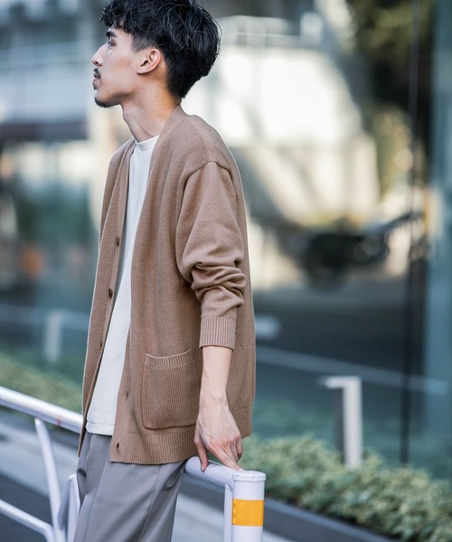 URBAN RESEARCH DOORS（アーバンリサーチドアーズ）の「ハードニットカーディガン（カーディガン/ボレロ・メンズ・チャコールグレー/ホワイト系その他/ベージュ系その他・40/38）」の10枚目の写真