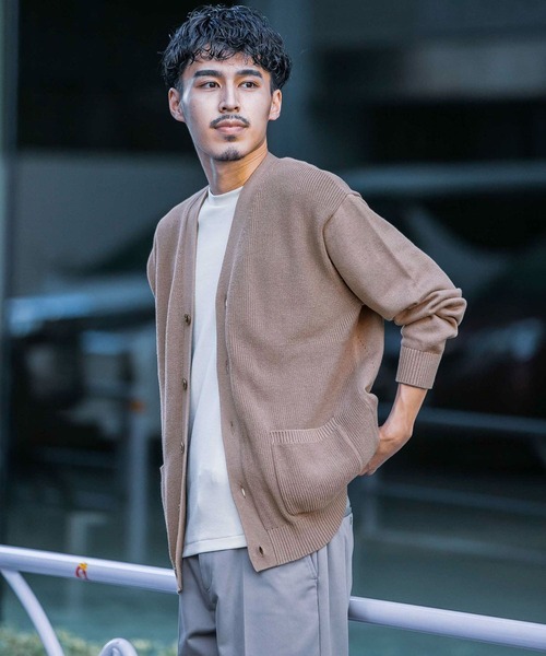 URBAN RESEARCH DOORS（アーバンリサーチドアーズ）の「ハードニットカーディガン（カーディガン/ボレロ・メンズ・チャコールグレー/ホワイト系その他/ベージュ系その他・40/38）」の11枚目の写真