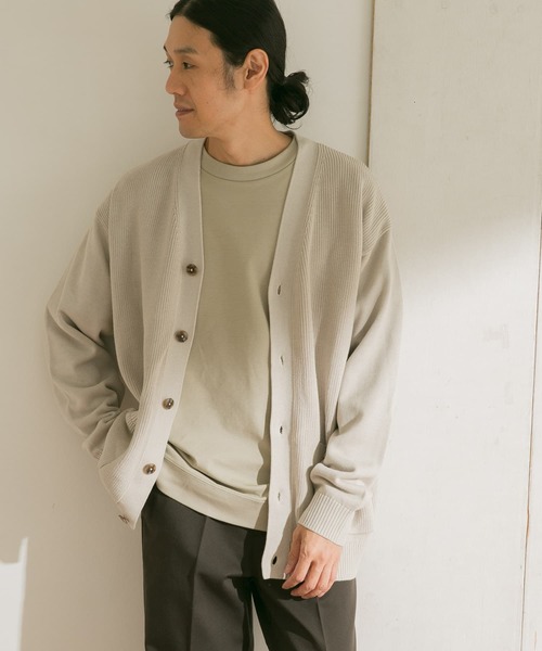 URBAN RESEARCH DOORS（アーバンリサーチドアーズ）の「ハードニットカーディガン（カーディガン/ボレロ・メンズ・チャコールグレー/ホワイト系その他/ベージュ系その他・40/38）」の16枚目の写真