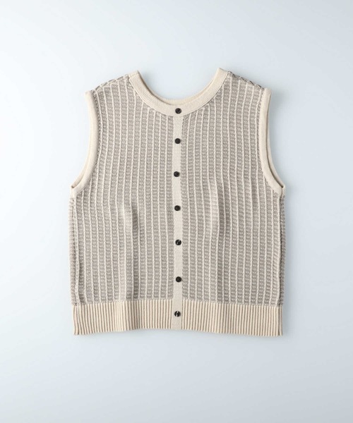 HONEYSUCKLE ROSE（ハニーサックルローズ）の「【HONEYSUCKLE ROSE】前後２ＷＡＹベスト（ベスト・レディース・オフホワイト/ブラック・M/L）」の7枚目の写真