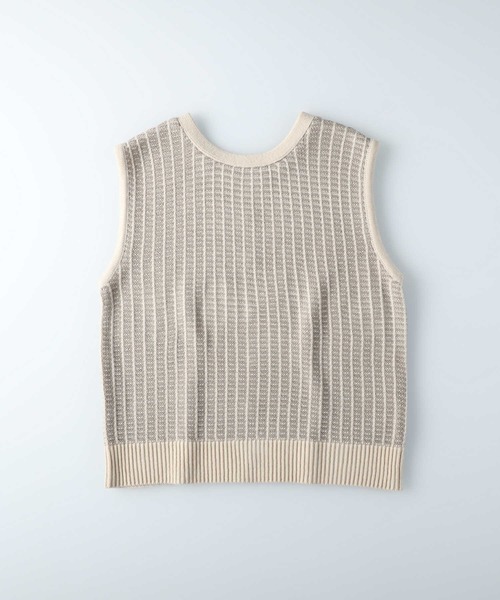 HONEYSUCKLE ROSE（ハニーサックルローズ）の「【HONEYSUCKLE ROSE】前後２ＷＡＹベスト（ベスト・レディース・オフホワイト/ブラック・M/L）」の8枚目の写真