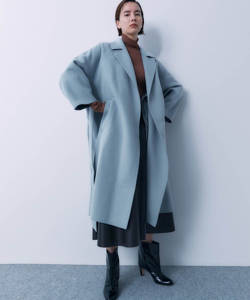 STUNNING LURE（スタニングルアー）の「ステンカラーオーバーコート（ステンカラーコート・レディース・グレー/ライトブルー/オレンジ・X-SMALL/SMALL/MEDIUM）」の8枚目の写真