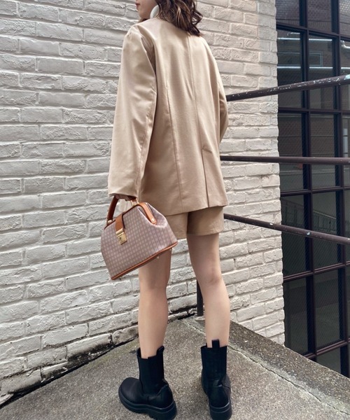 one after another NICE CLAUP（ワンアフターアナザーナイスクラップ）の「セットアップで着れる！パールボタンテーラードジャケット（テーラードジャケット・レディース・ブラック/ベージュ/その他1/その他2・FREE）」の17枚目の写真