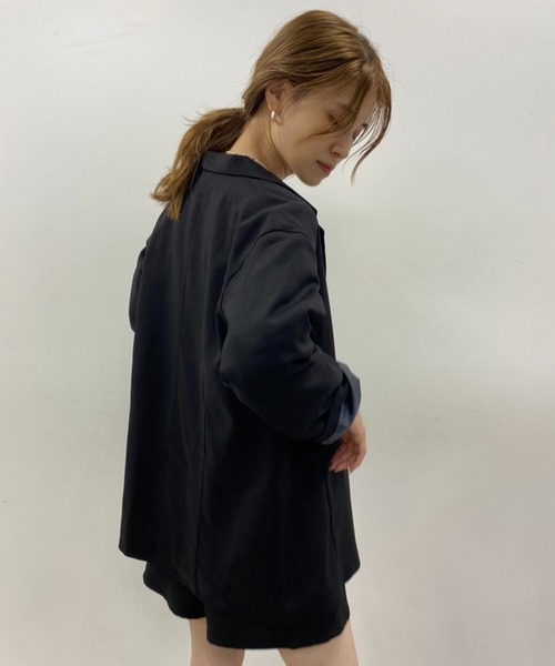 one after another NICE CLAUP（ワンアフターアナザーナイスクラップ）の「セットアップで着れる！パールボタンテーラードジャケット（テーラードジャケット・レディース・ブラック/ベージュ/その他1/その他2・FREE）」の11枚目の写真