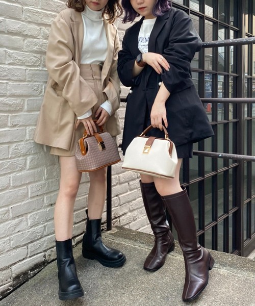 one after another NICE CLAUP（ワンアフターアナザーナイスクラップ）の「セットアップで着れる！パールボタンテーラードジャケット（テーラードジャケット・レディース・ブラック/ベージュ/その他1/その他2・FREE）」の14枚目の写真