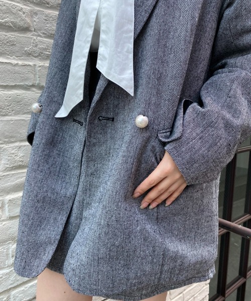 one after another NICE CLAUP（ワンアフターアナザーナイスクラップ）の「セットアップで着れる！パールボタンテーラードジャケット（テーラードジャケット・レディース・ブラック/ベージュ/その他1/その他2・FREE）」の21枚目の写真