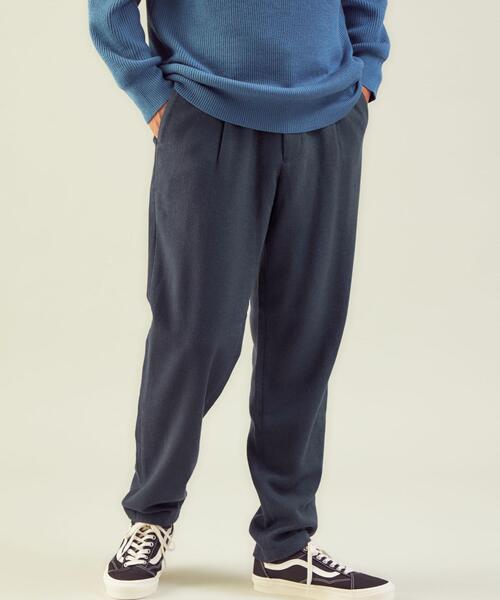 green label relaxing（グリーンレーベルリラクシング）の「フラノ ツイル 1プリーツ テーパード ユーティリティー パンツ -ウォッシャブル・ストレッチ-（その他パンツ・メンズ・ブラック/ダークグレー/コバルトブルー・S/M/L/XL）」の3枚目の写真