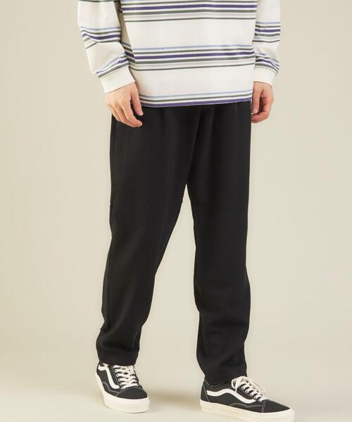 green label relaxing（グリーンレーベルリラクシング）の「フラノ ツイル 1プリーツ テーパード ユーティリティー パンツ -ウォッシャブル・ストレッチ-（その他パンツ・メンズ・ブラック/ダークグレー/コバルトブルー・S/M/L/XL）」の2枚目の写真