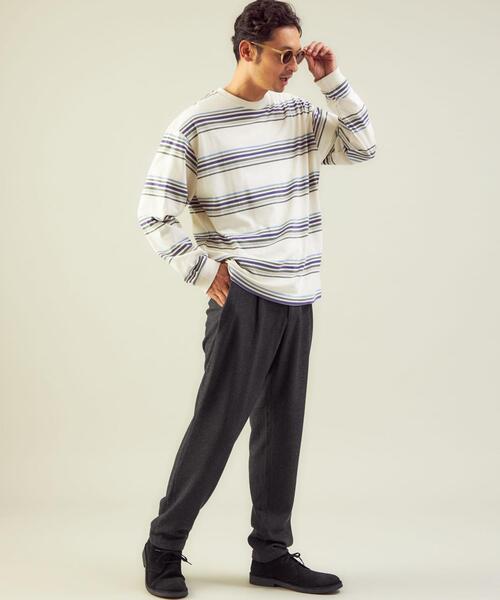 green label relaxing（グリーンレーベルリラクシング）の「フラノ ツイル 1プリーツ テーパード ユーティリティー パンツ -ウォッシャブル・ストレッチ-（その他パンツ・メンズ・ブラック/ダークグレー/コバルトブルー・S/M/L/XL）」の11枚目の写真