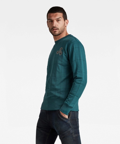 G-STAR（ジースター）の「QUILTED SWEATER/スウェット/キルティング（スウェット・メンズ・ライトグリーン/ダークグレー・SMALL/MEDIUM/LARGE/X-LARGE/X-SMALL）」の11枚目の写真