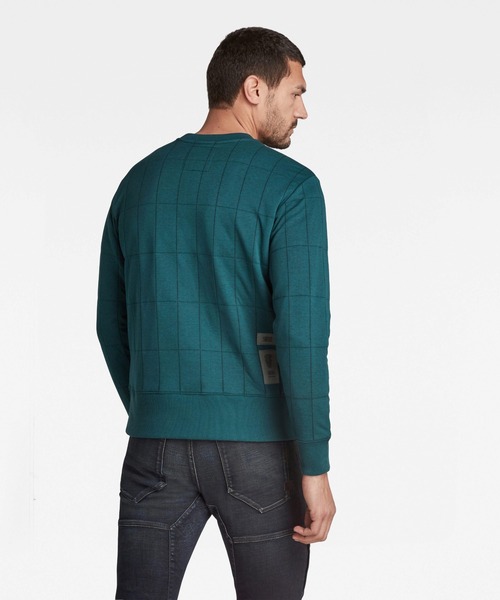 G-STAR（ジースター）の「QUILTED SWEATER/スウェット/キルティング（スウェット・メンズ・ライトグリーン/ダークグレー・SMALL/MEDIUM/LARGE/X-LARGE/X-SMALL）」の5枚目の写真