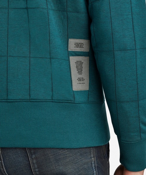 G-STAR（ジースター）の「QUILTED SWEATER/スウェット/キルティング（スウェット・メンズ・ライトグリーン/ダークグレー・SMALL/MEDIUM/LARGE/X-LARGE/X-SMALL）」の17枚目の写真