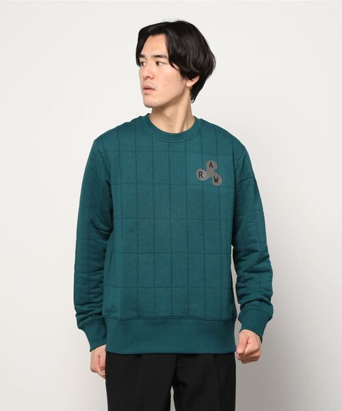 G-STAR（ジースター）の「QUILTED SWEATER/スウェット/キルティング（スウェット・メンズ・ライトグリーン/ダークグレー・SMALL/MEDIUM/LARGE/X-LARGE/X-SMALL）」の12枚目の写真