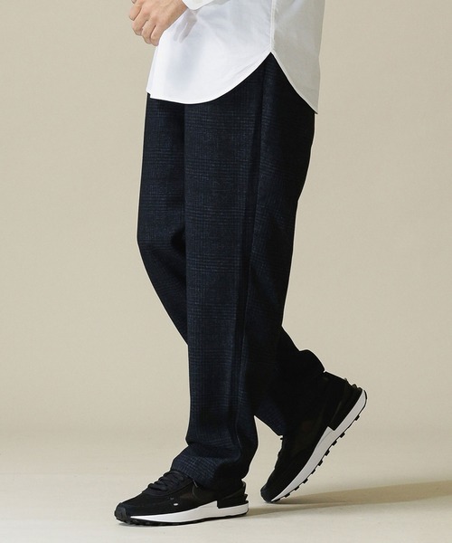 NANO universe(ナノユニバース)の「テックウールチェックシェフパンツ(その他パンツ・メンズ・ブラウン/ネイビー/ブラック・L/S/M)」の4枚目の写真