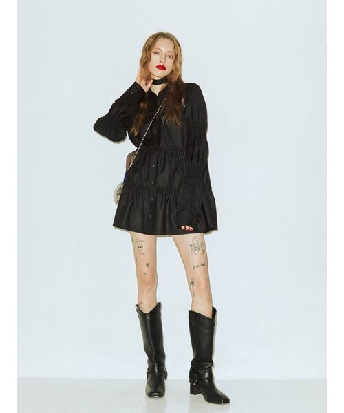 jouetie（ジュエティ）の「ティアードチュニックシャツ（シャツ/ブラウス・レディース・グリーン/ブラウン/ブラック/ブルー・MEDIUM）」の14枚目の写真