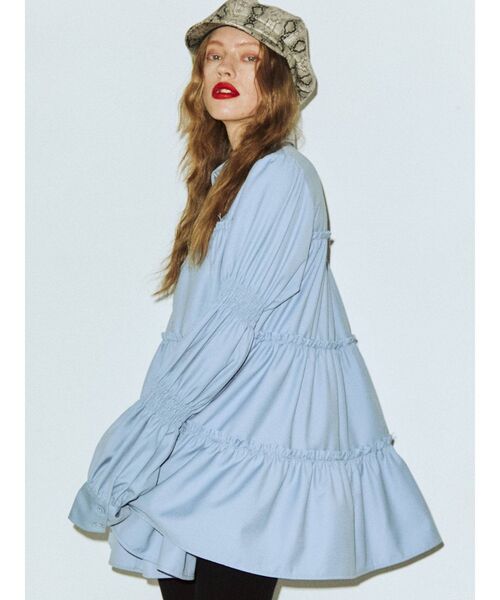 jouetie（ジュエティ）の「ティアードチュニックシャツ（シャツ/ブラウス・レディース・グリーン/ブラウン/ブラック/ブルー・MEDIUM）」の17枚目の写真