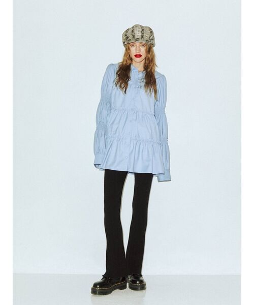 jouetie（ジュエティ）の「ティアードチュニックシャツ（シャツ/ブラウス・レディース・グリーン/ブラウン/ブラック/ブルー・MEDIUM）」の20枚目の写真