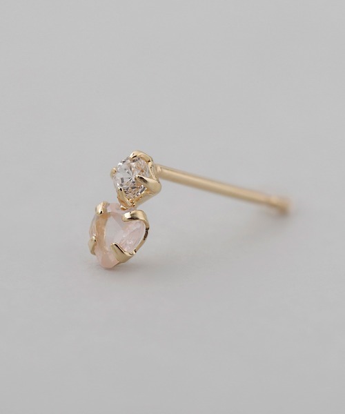 ハートストーンミニピアス[K10]（ピアス（両耳用））｜ANEMONE（アネモネ）
