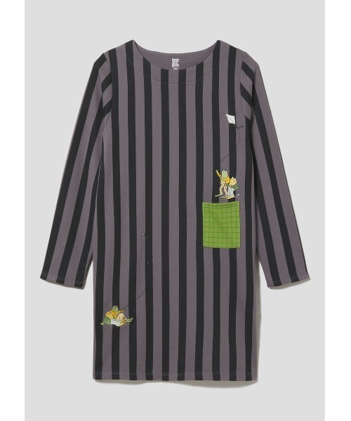 Design Tshirts Store graniph(デザイン ティーシャツ ストア グラニフ)の「たこあげ(アーノルド・ローベル)|コラボスウェットワンピース(ワンピース・レディース・グレー・FREE)」の4枚目の写真