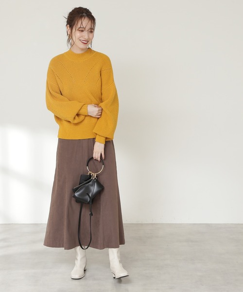 N.（N. Natural Beauty Basic）（エヌエヌナチュラルビューティーベーシック）の「◆アイレット畦ニット（ニット/セーター・レディース・ネイビー/オフホワイト/レッド/イエロー・MEDIUM）」の12枚目の写真