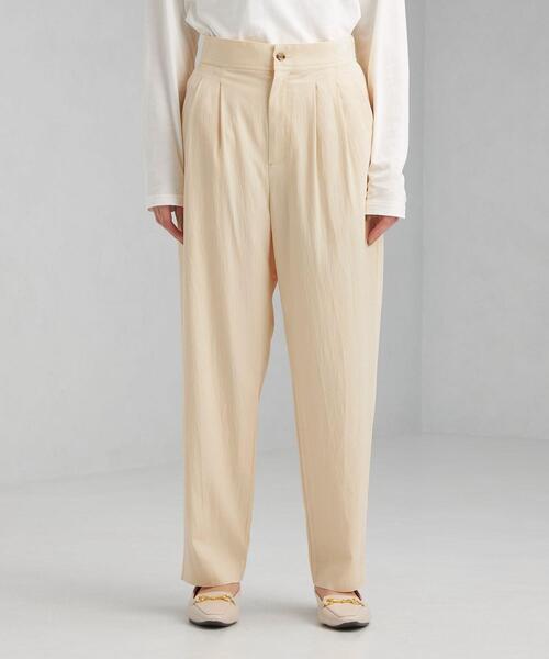 green label relaxing（グリーンレーベルリラクシング）の「ハイウエスト Cu サテンタック パンツ（その他パンツ・レディース・ネイビー/クリーム/コバルトブルー・38/36）」の12枚目の写真