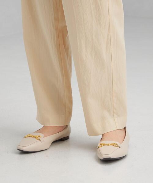 green label relaxing（グリーンレーベルリラクシング）の「ハイウエスト Cu サテンタック パンツ（その他パンツ・レディース・ネイビー/クリーム/コバルトブルー・38/36）」の18枚目の写真