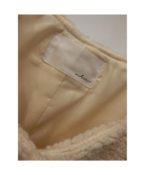 ulu(ウル)の「Original boa gilet coat(ノーカラーコート・レディース・アイボリー・FREE)」の4枚目の写真