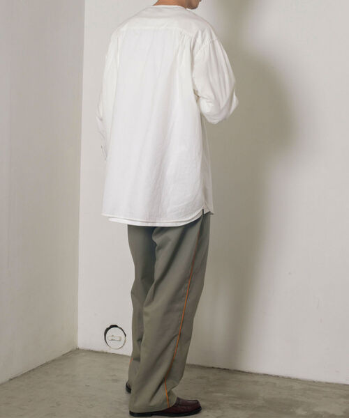 GLOSTER(グロスター)の「【GLOSTER/グロスター】サイドライン チノトラウザーズ トラックパンツ(チノパンツ・メンズ・カーキ/ネイビー・SMALL/MEDIUM/LARGE)」の5枚目の写真