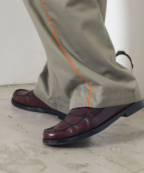 GLOSTER(グロスター)の「【GLOSTER/グロスター】サイドライン チノトラウザーズ トラックパンツ(チノパンツ・メンズ・カーキ/ネイビー・SMALL/MEDIUM/LARGE)」の12枚目の写真