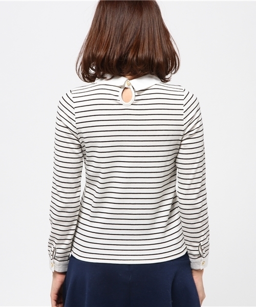 natural couture（ナチュラルクチュール）の「【natural couture NICE CLAUP】襟付きインナー（Tシャツ/カットソー・レディース・マスタード/サックスブルー/ネイビー/ブラック/その他12・FREE）」の8枚目の写真