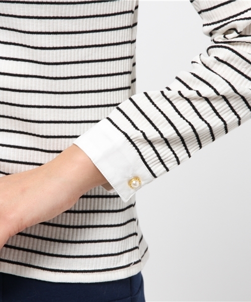 natural couture（ナチュラルクチュール）の「【natural couture NICE CLAUP】襟付きインナー（Tシャツ/カットソー・レディース・マスタード/サックスブルー/ネイビー/ブラック/その他12・FREE）」の11枚目の写真