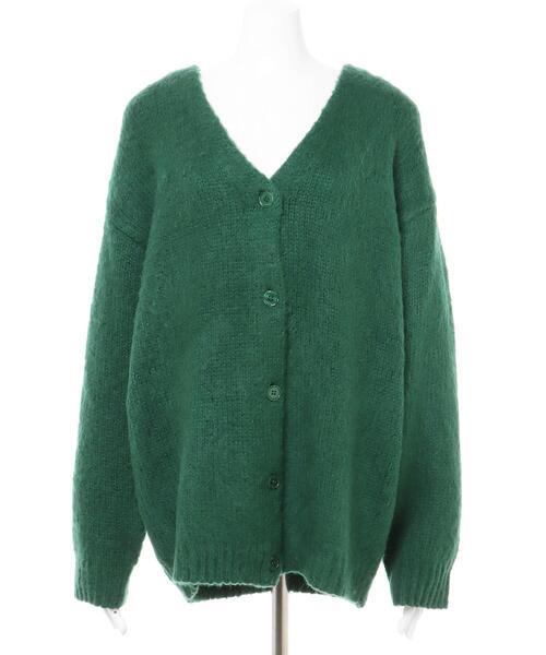 INGNI（イング）の「モヘアタッチVネックカーディガン（カーディガン/ボレロ・レディース・ブラック/オレンジ/ブルー/グリーン/アイボリー/イエロー系3/レッド・M）」の9枚目の写真