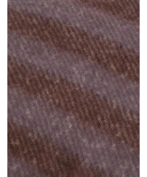 Green　Parks（グリーンパークス）の「・ボーダーフリンジマフラー＊（マフラー・レディース・パープル/ネイビー/カーキ・FREE）」の12枚目の写真