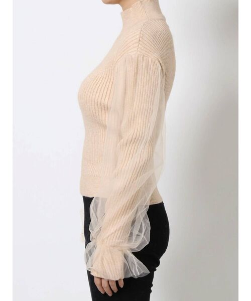 EMODA（エモダ）の「チュールコンビネーションフィットニット（ニット/セーター・レディース・アイボリー/ブラウン/ブラック・FREE）」の19枚目の写真